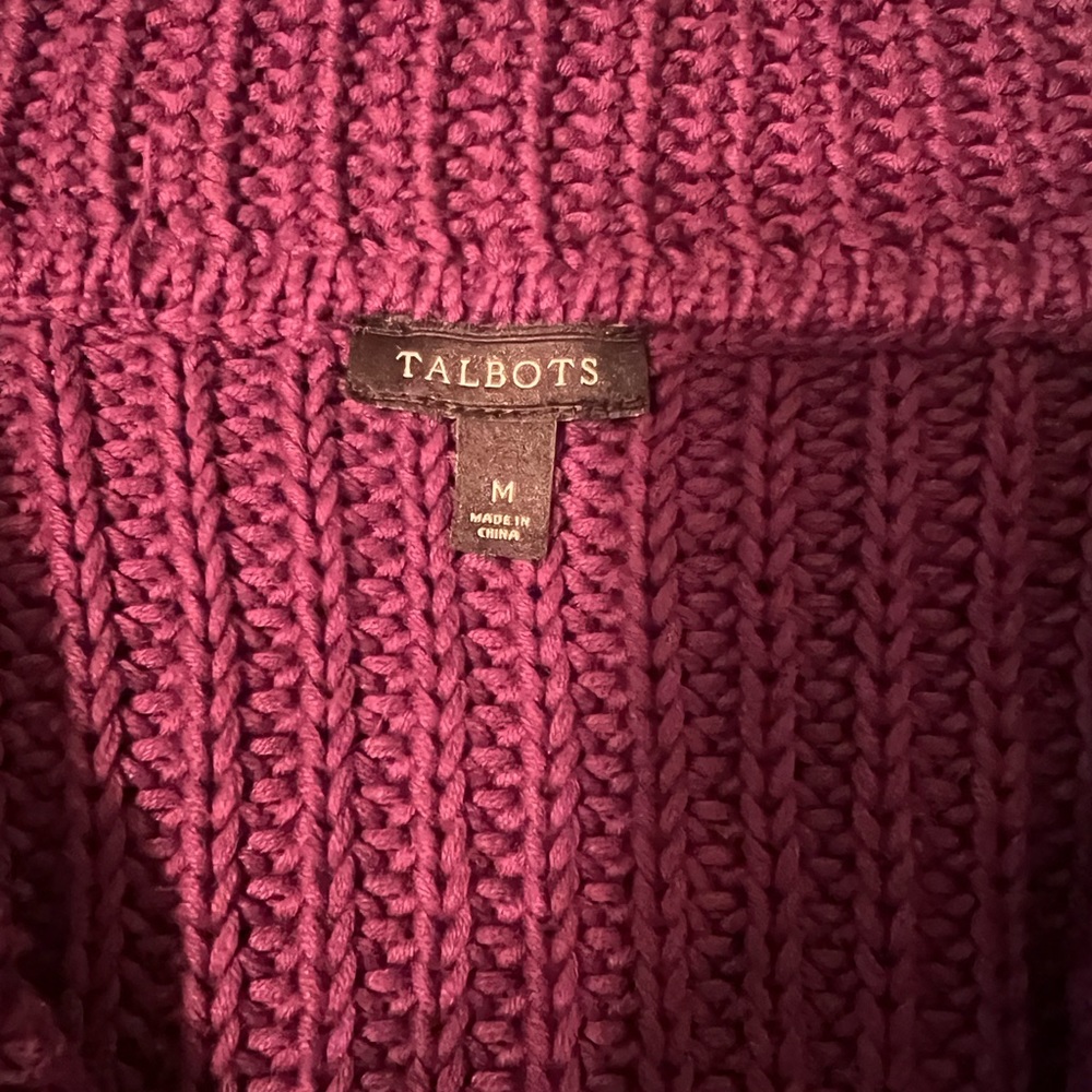Talbots purple cardigan M - Picture 2 of 2